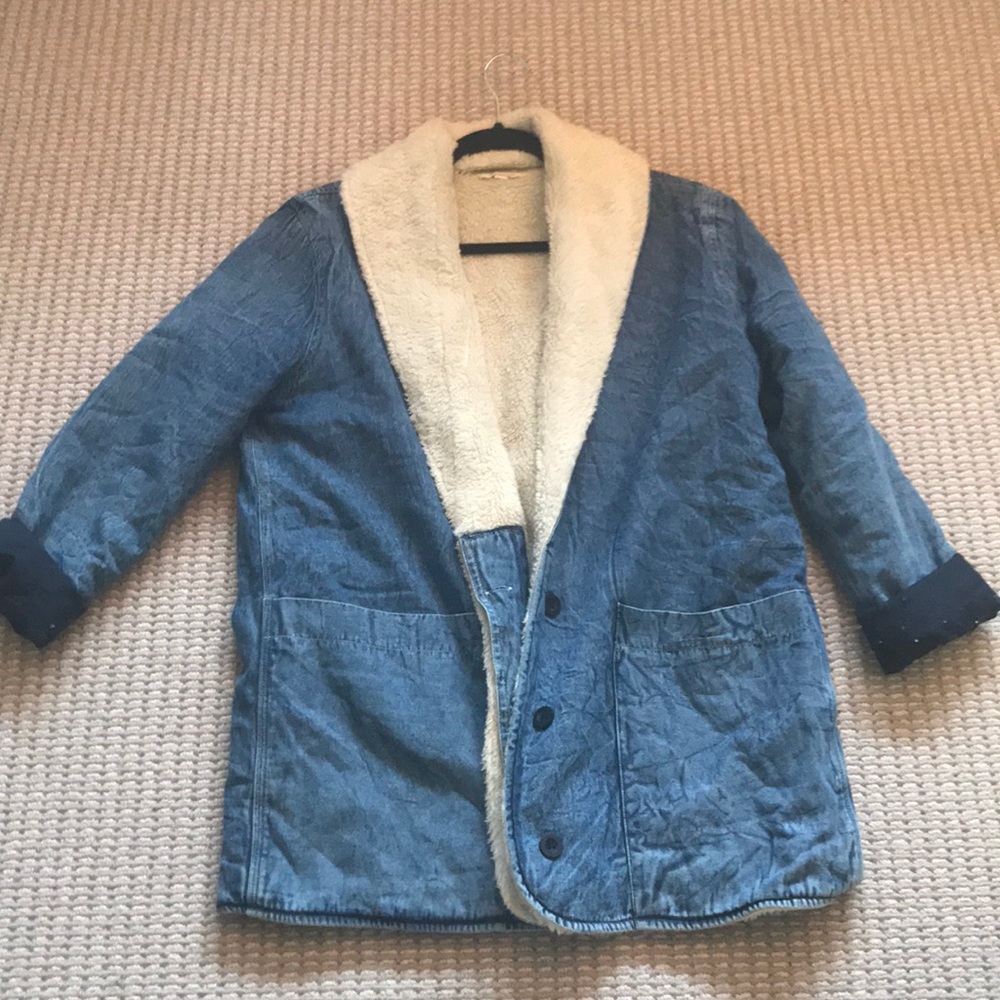 Faux jean jacket